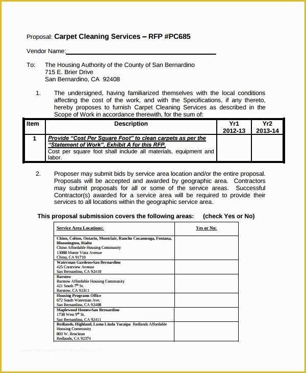 Cleaning Bid Template Free Of 14 Cleaning Proposal Templates Word Pdf