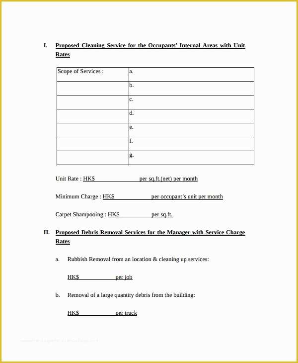 Cleaning Bid Template Free Of 14 Cleaning Proposal Templates Word Pdf