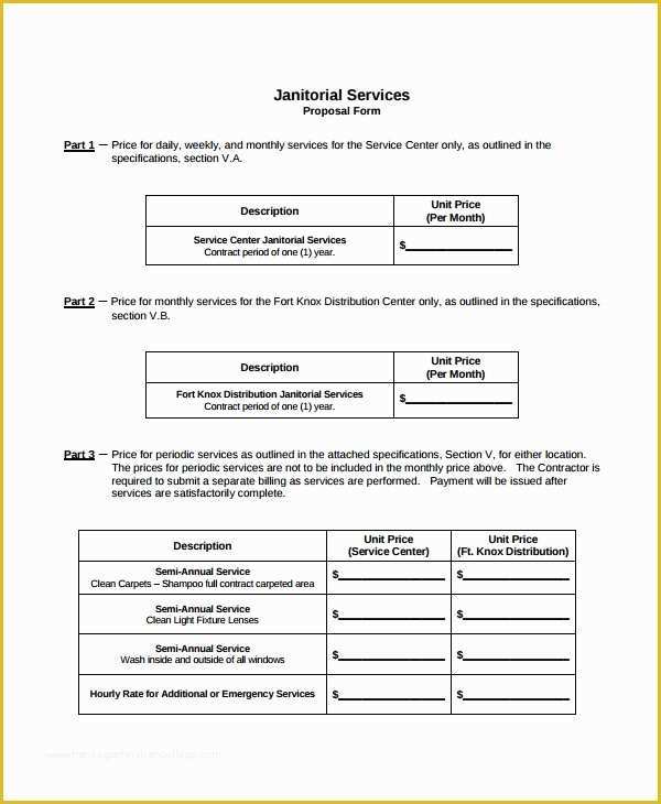 Cleaning Bid Template Free Of 14 Cleaning Proposal Templates Word Pdf