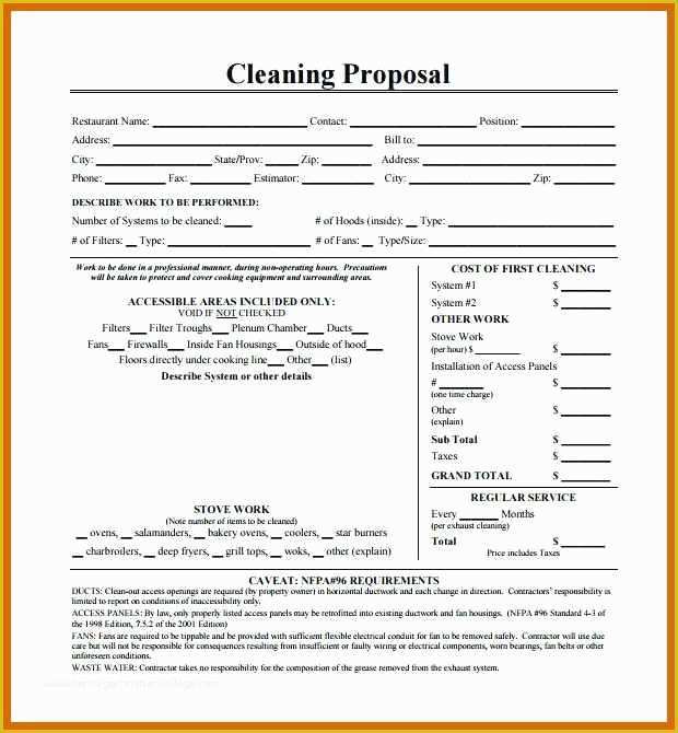 Cleaning Bid Template Free Of 6 7 Cleaning Proposal Template