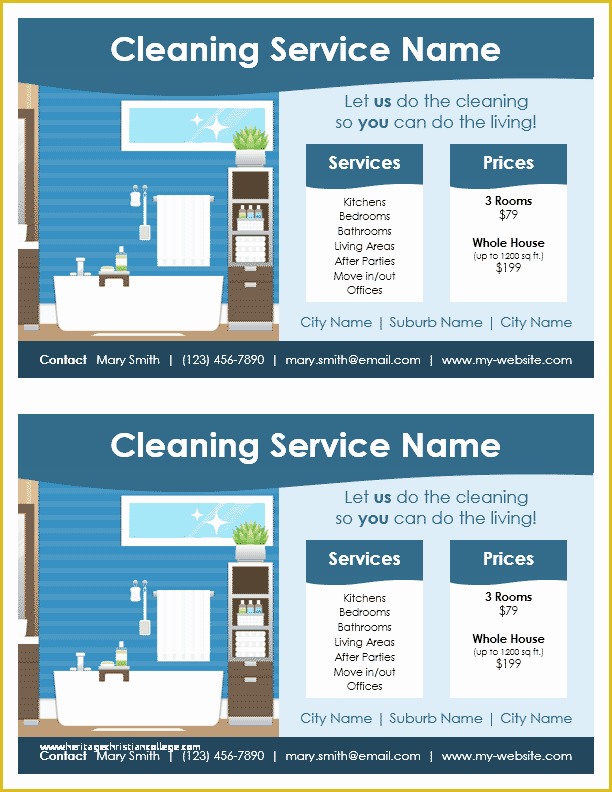 Cleaning Flyers Templates Free Of Cleaning Service Flyer Template for Word