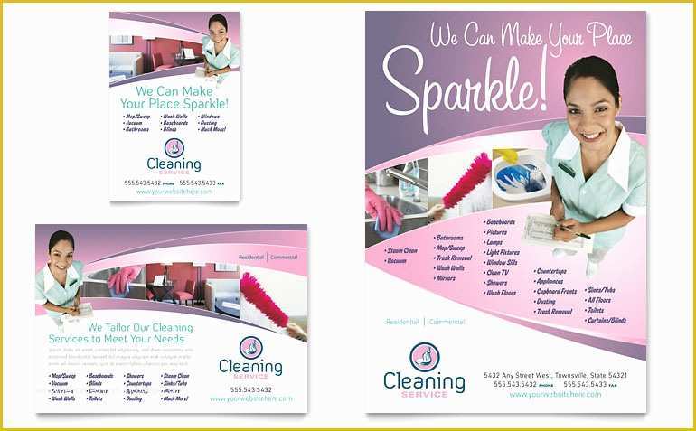 Cleaning Flyers Templates Free Of House Cleaning & Maid Services Flyer & Ad Template Word
