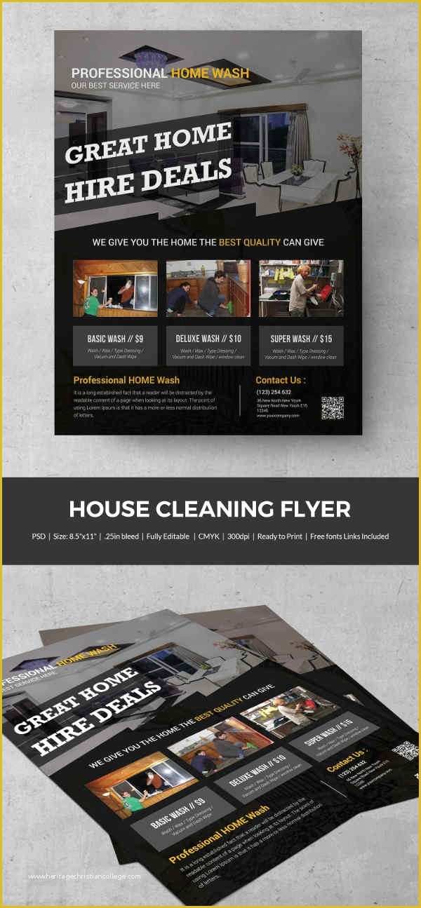 Cleaning Flyers Templates Free Of House Cleaning Flyer Template 24 Psd format Download