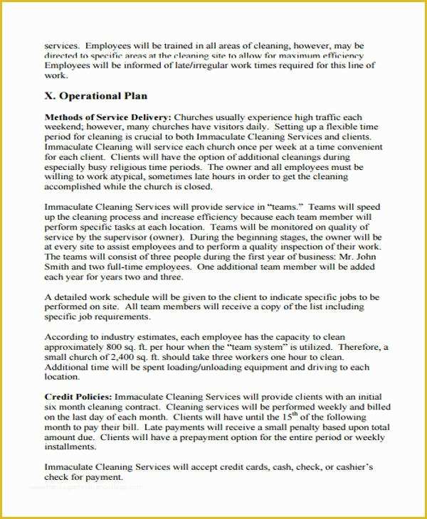 Cleaning Service Business Plan Template Free Of 22 Business Plan Templates