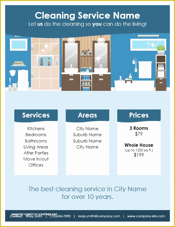 Cleaning Service Flyer Template Free Of Cleaning Service Flyer Template for Word