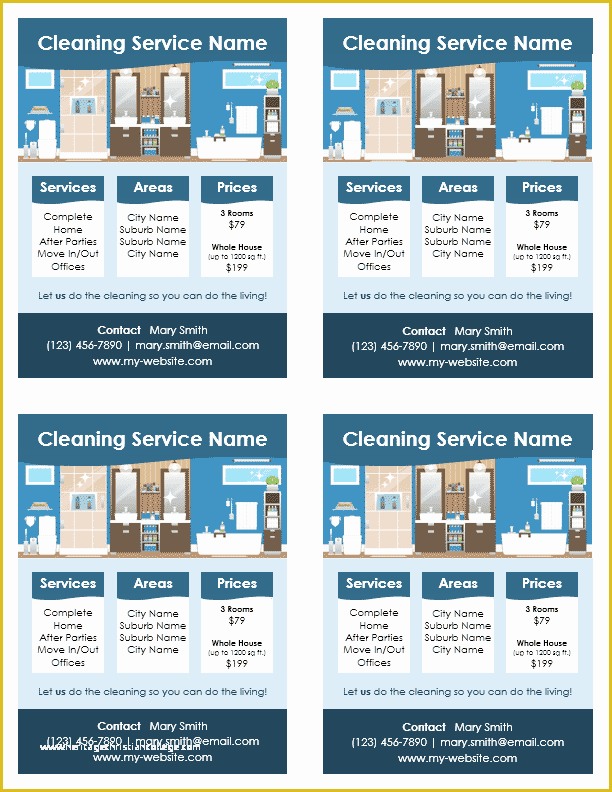 Cleaning Service Flyer Template Free Of Cleaning Service Flyer Template for Word