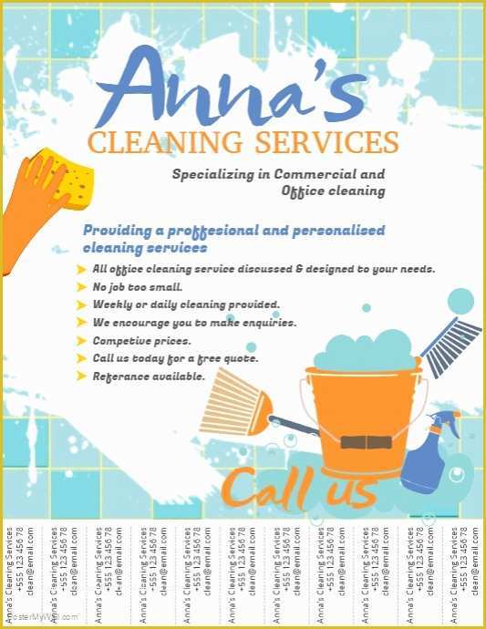 Cleaning Service Flyer Template Free Of Cleaning Service Flyer Template