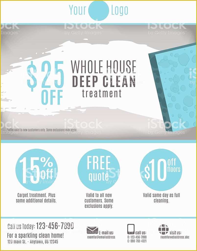Cleaning Service Flyer Template Free Of Cleaning Service Flyer Template Stock Vector Art & More