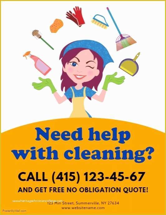 Cleaning Service Flyer Template Free Of Cleaning Services Flyer Template