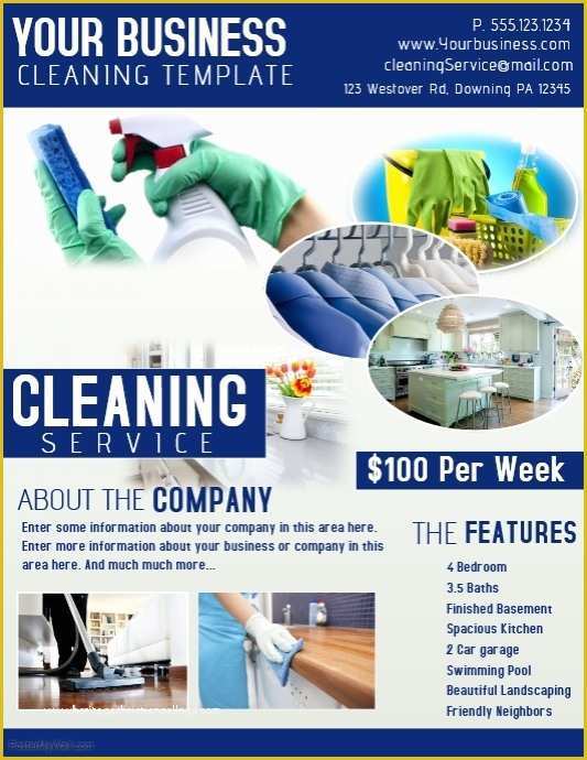 Cleaning Service Flyer Template Free Of Cleaning Template