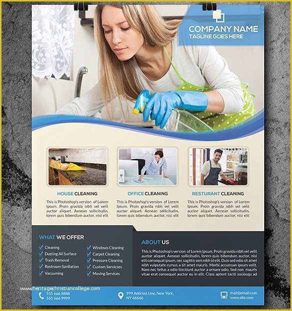 Cleaning Service Flyer Template Free Of House Cleaning Flyer Template 17 Psd format Download