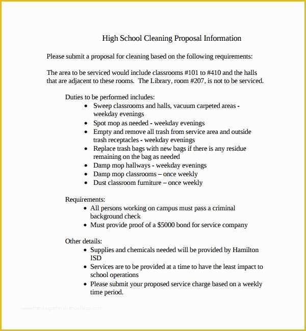 Cleaning Service Proposal Template Free Of 15 Cleaning Proposal Templates Pdf Word