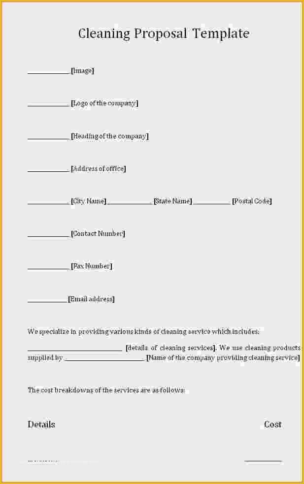 Cleaning Service Proposal Template Free Of Cleaning Quote Templateml