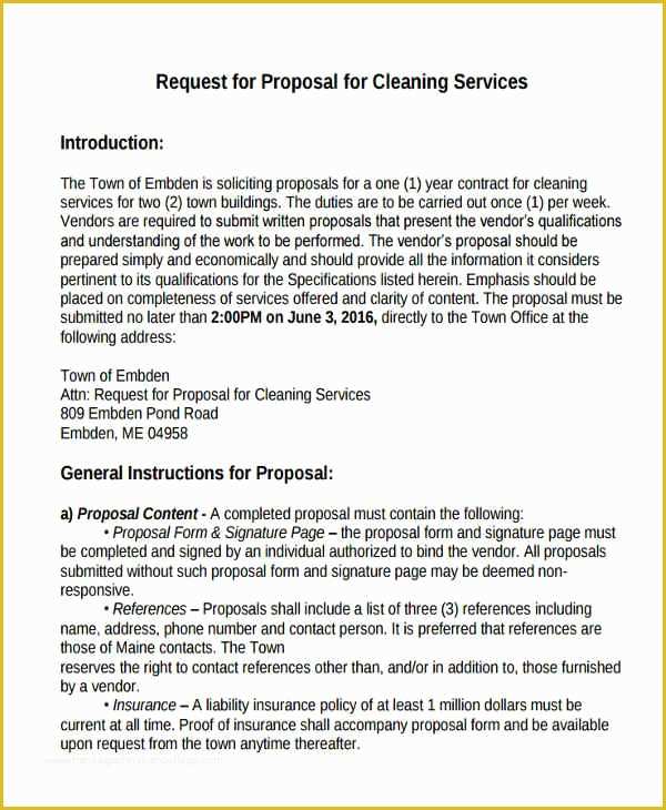 Cleaning Service Proposal Template Free Of Cleaning Service Proposal Templates 8 Free Word Pdf