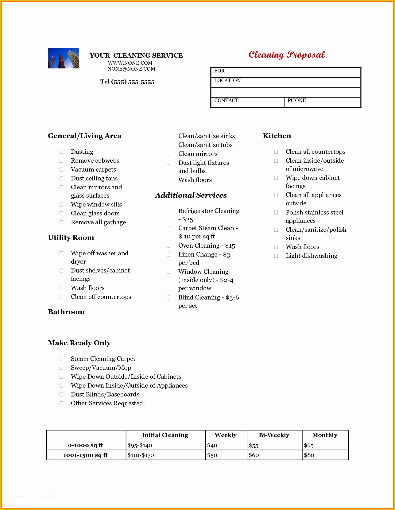 Cleaning Service Proposal Template Free Of Cleaning Services Proposal Letter Design Templates