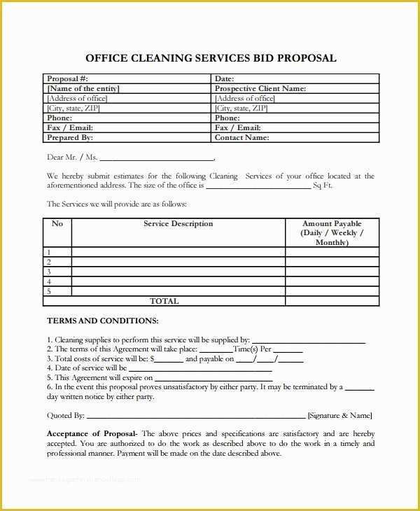 Cleaning Service Proposal Template Free Of Service Proposal Template 14 Free Word Pdf Document