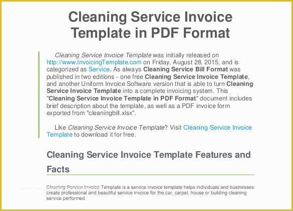 Cleaning Service Template Free Of 60 Microsoft Invoice Templates Pdf Doc Excel