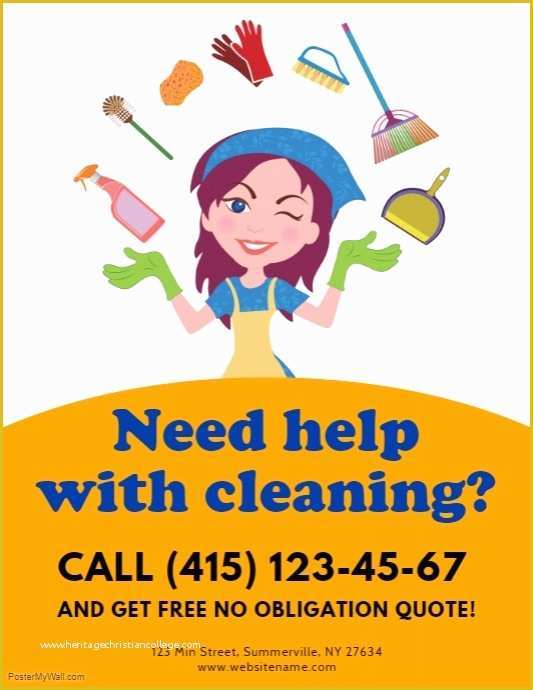 Cleaning Service Template Free Of Cleaning Services Flyer Template