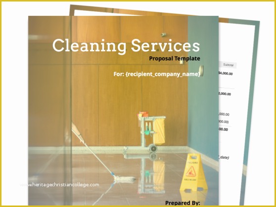Cleaning Service Template Free Of Find Your Proposal Template