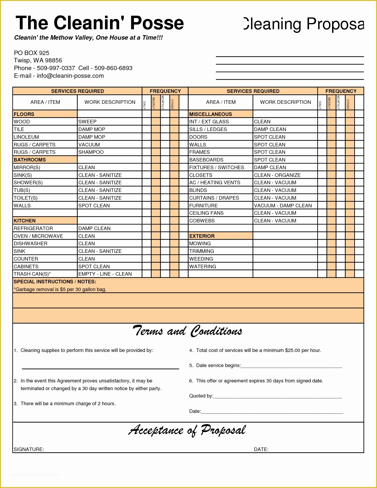 Cleaning Services Template Free Download Of 8 Best Of Printable House Cleaning Invoice House