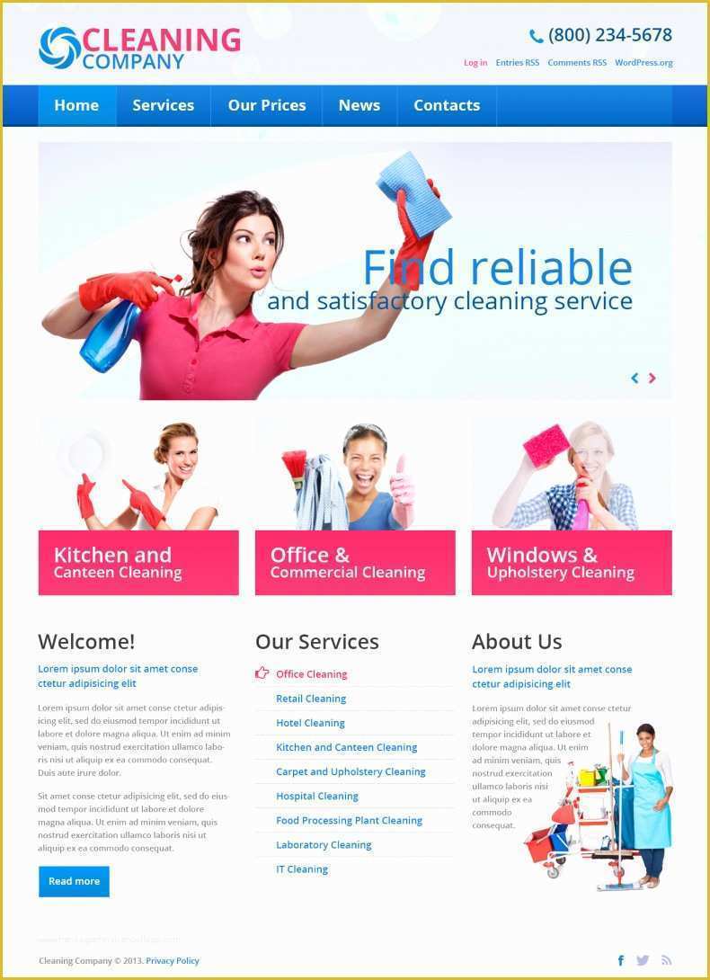 Cleaning Services Template Free Download Of Cleaning Pany Free Wordpress theme