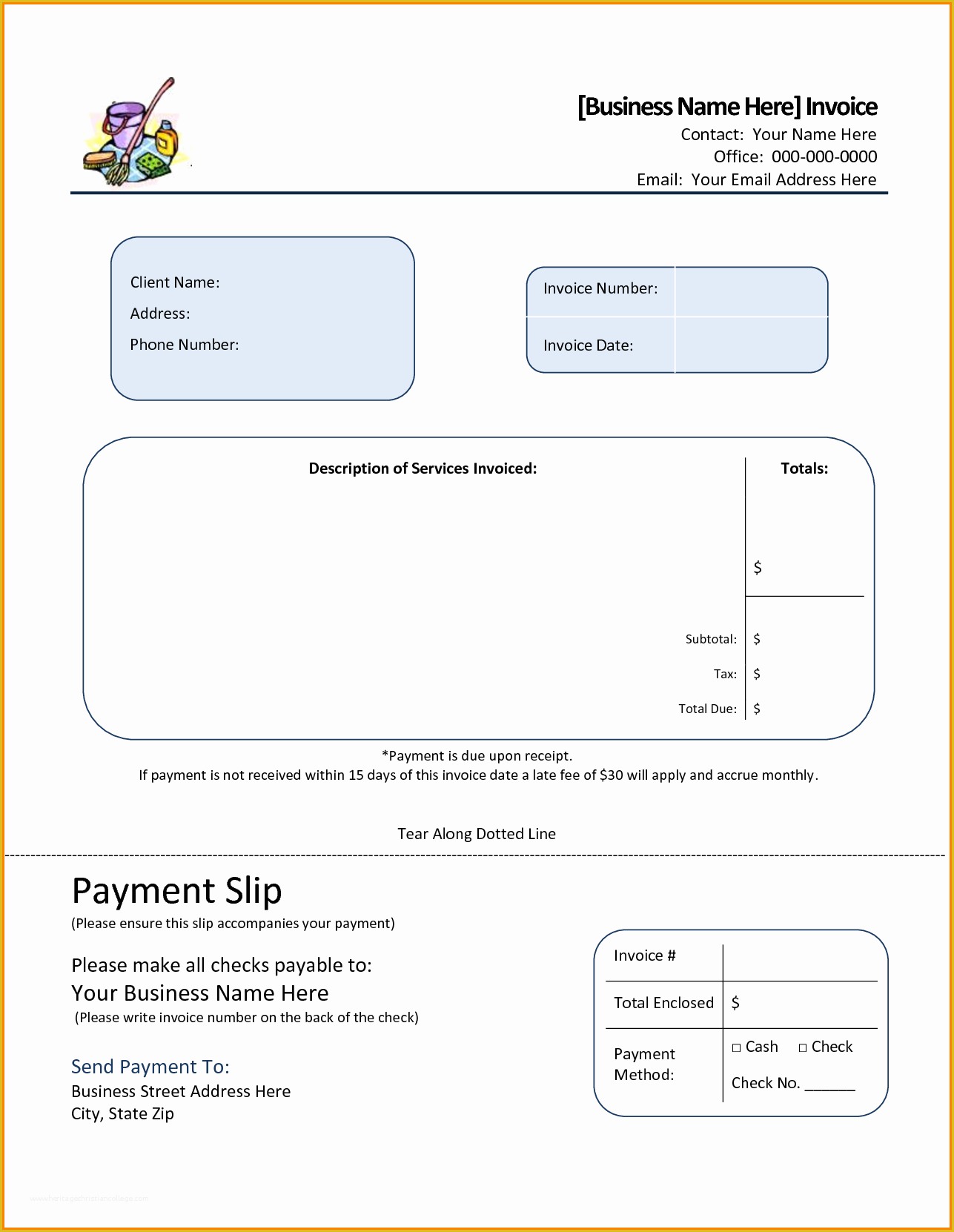Cleaning Services Template Free Download Of Cleaning Service Invoice Free Downloads House Cleaning