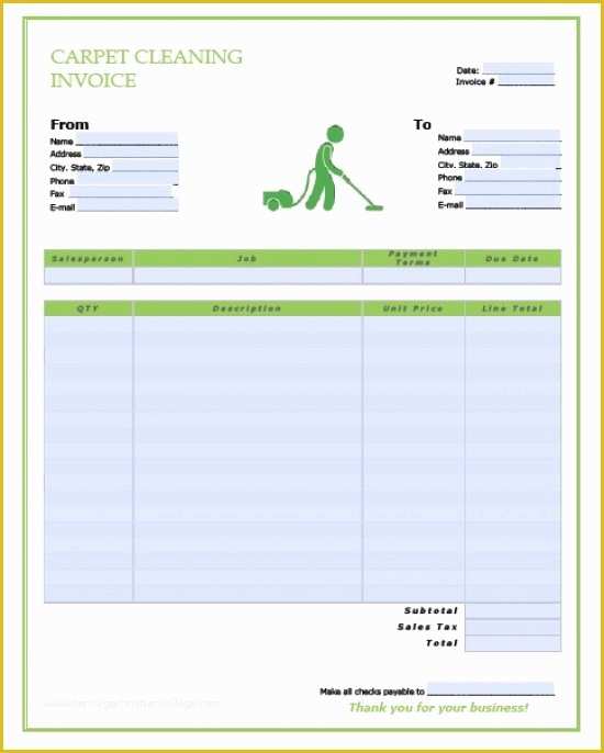 Cleaning Services Template Free Download Of Free Carpet Cleaning Service Invoice Template