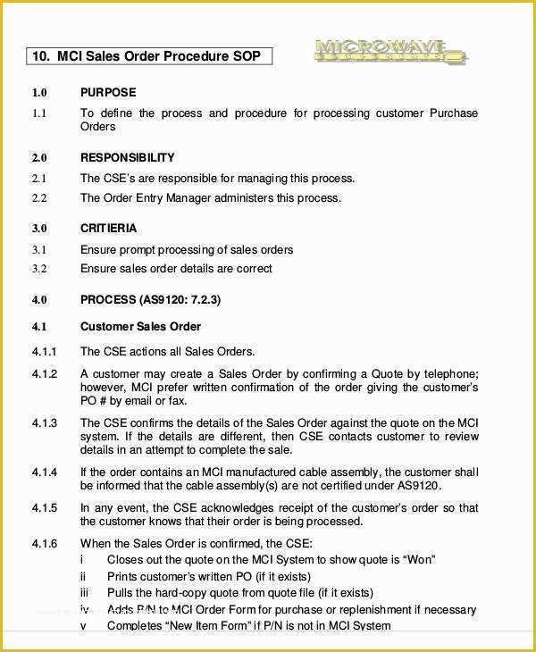 Clinical Research sop Template Free Of 45 Free sop Template