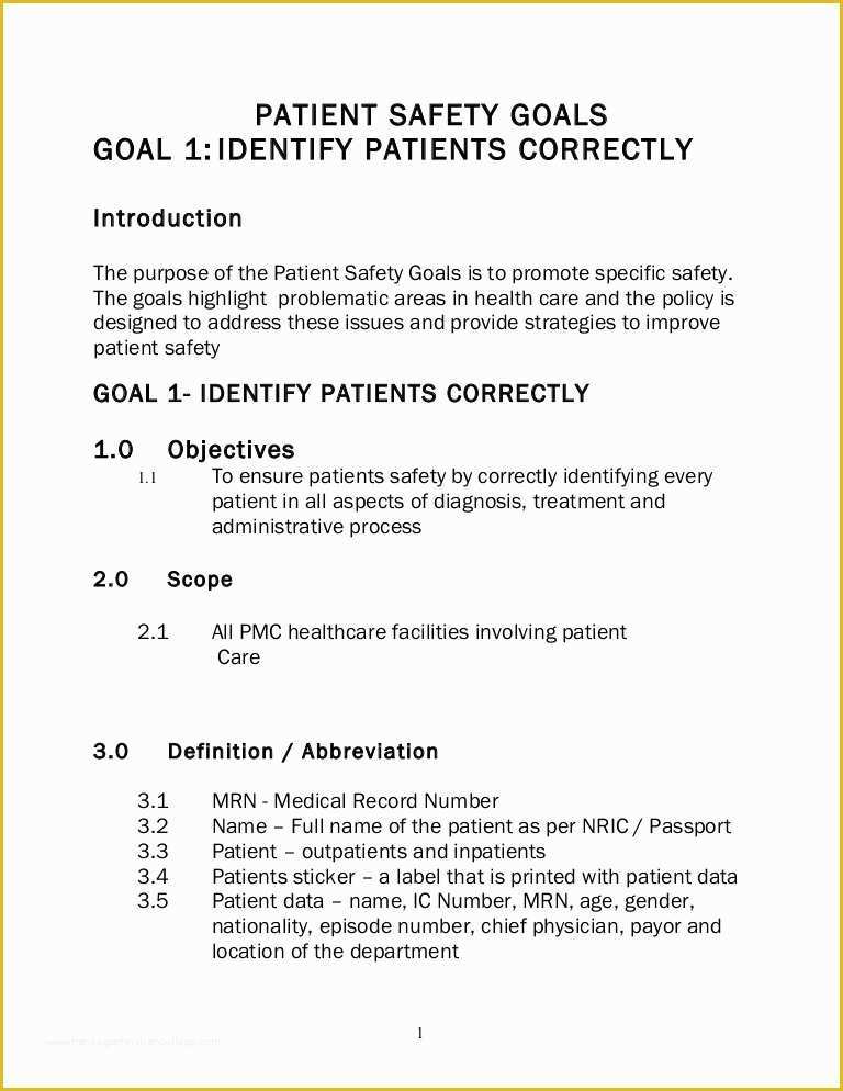 Clinical Research sop Template Free Of Policies and Procedure Nursing