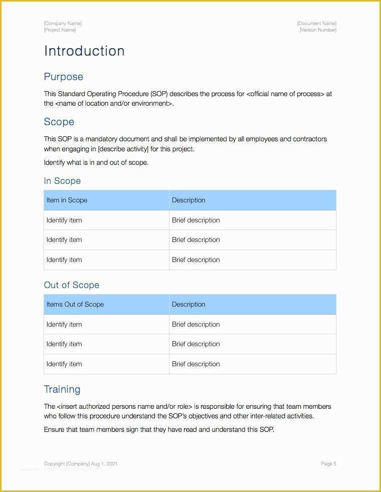 Clinical Research sop Template Free Of Standard Operating Procedure sop Apple Iwork