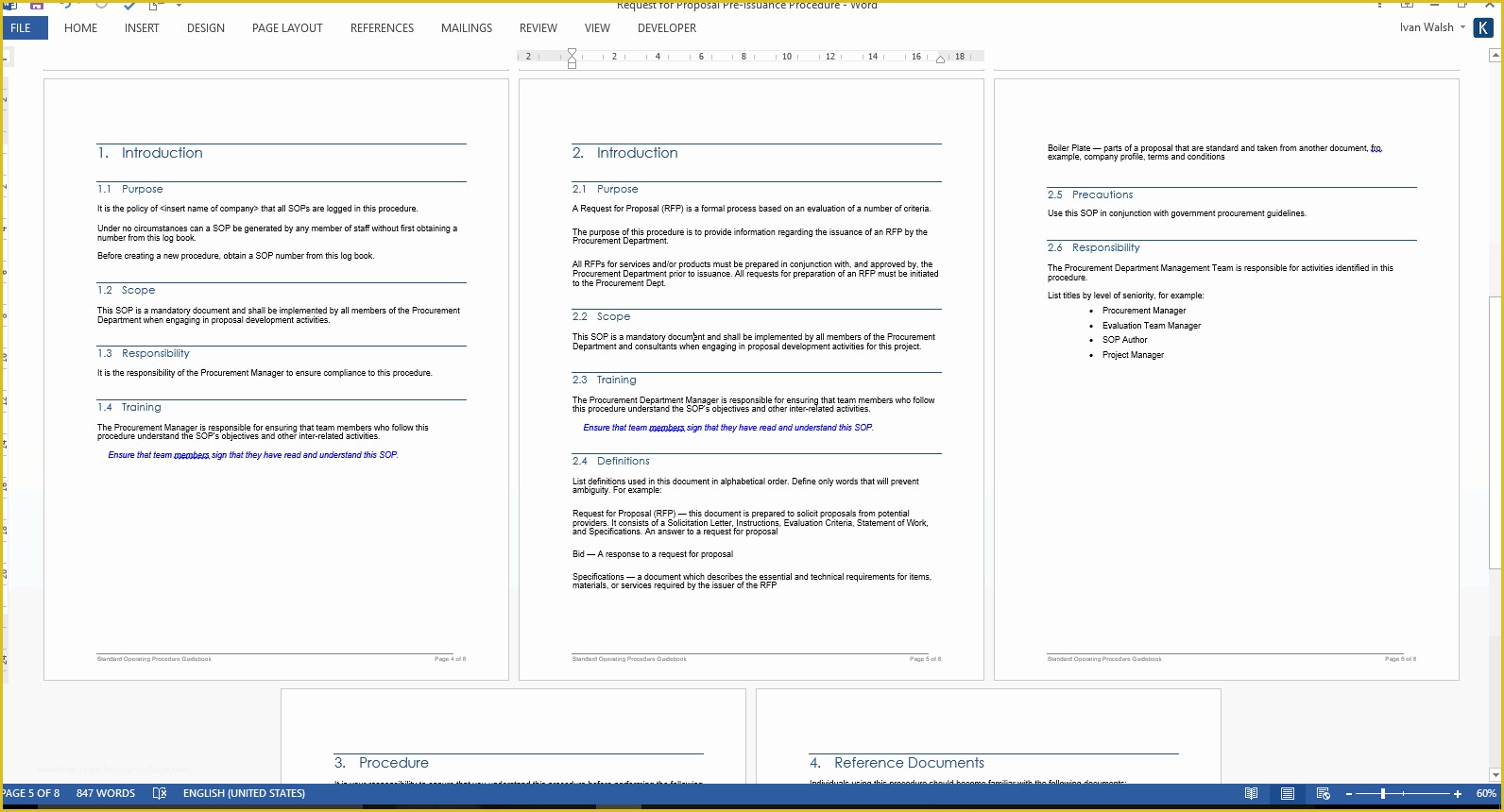 Clinical Research sop Template Free Of Standard Operating Procedures Templates Ms Word Excel
