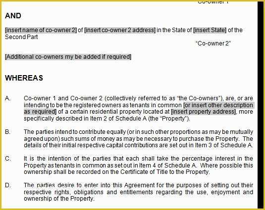 Co Ownership Agreement Template Free Of Boat Co Ownership Agreement Template Tridentknights