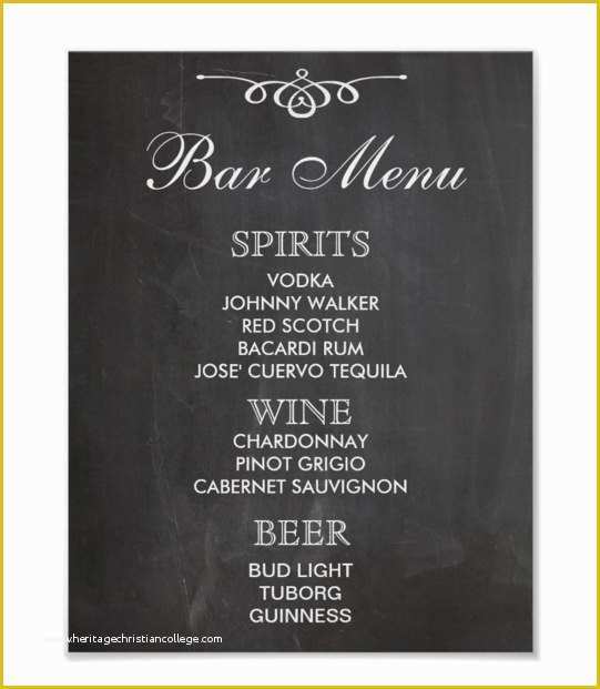 Cocktail Menu Template Free Of 24 Bar Menu Templates – Free Sample Example format