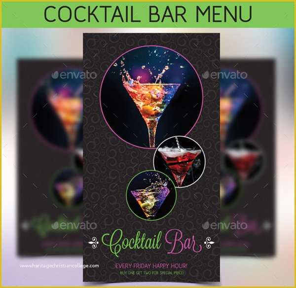 Cocktail Menu Template Free Of 30 Bar Menus
