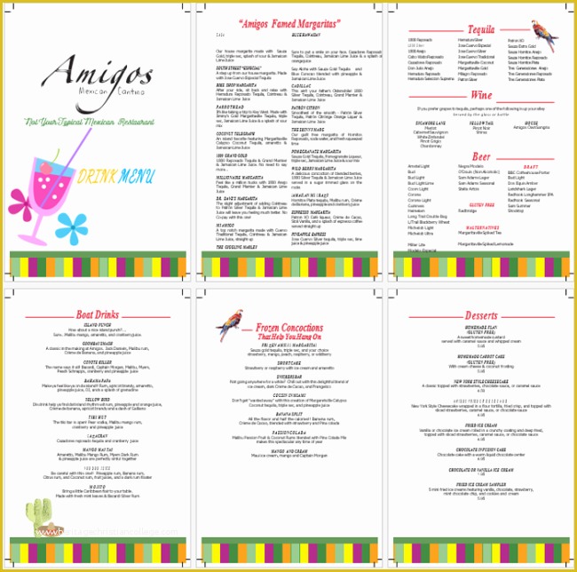 Cocktail Menu Template Free Of Drink Menu Template 5 Best Drink Menu formats