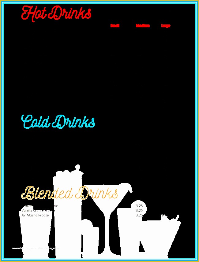 Cocktail Menu Template Free Of Drink Menu Template 5 Best Drink Menu formats