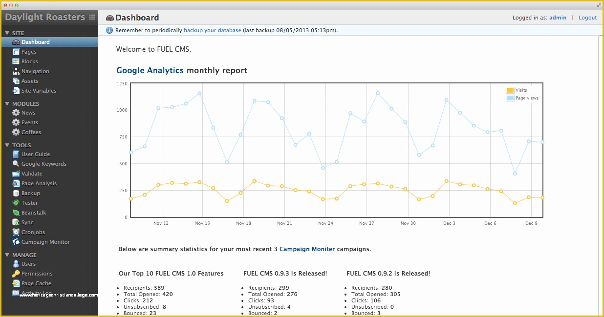 Codeigniter Dashboard Template Free Download Of Fuel Cms A Codeigniter Content Management System