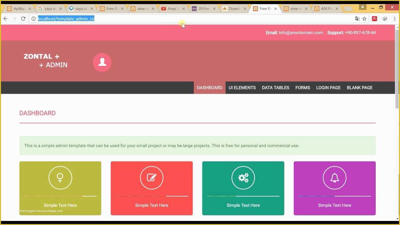 Codeigniter Dashboard Template Free Download Of Load Admin Dashboard Template Di Codeigniter