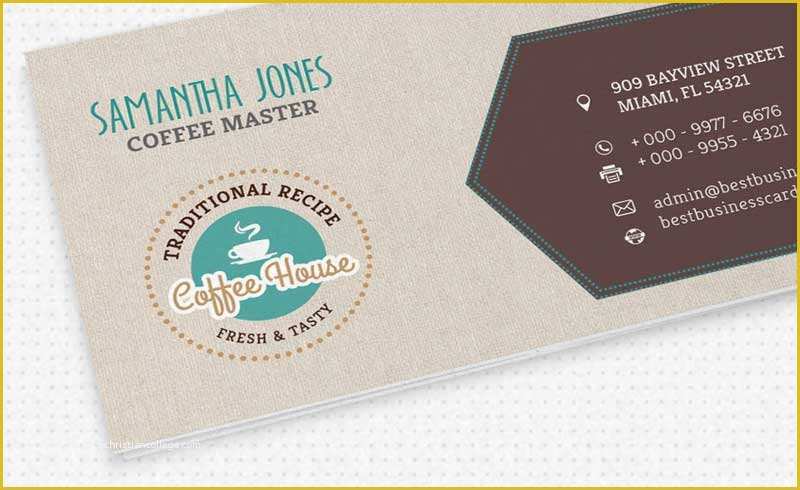 Coffee Business Card Template Free Of 2 Custom Coffee Shop Business Card Shop Templates