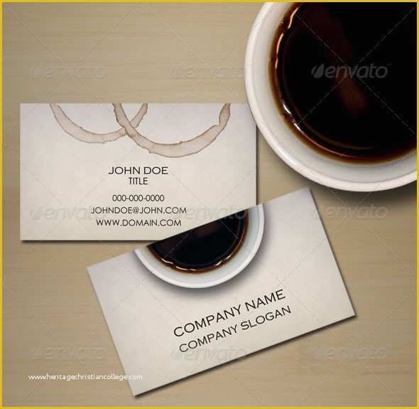 Coffee Business Card Template Free Of 25 Delicious Coffee Design Resources