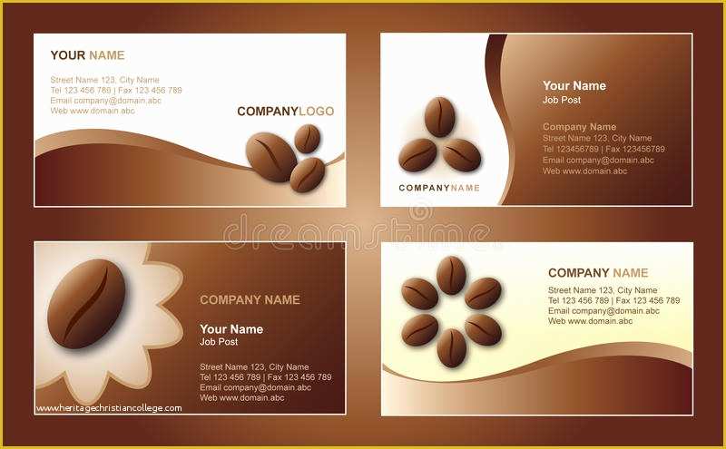 Coffee Business Card Template Free Of Coffee Business Card Template Stock Vector Illustration