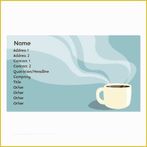 Coffee Business Card Template Free Of Coffee Cup Business Double Sided Standard Business Cards