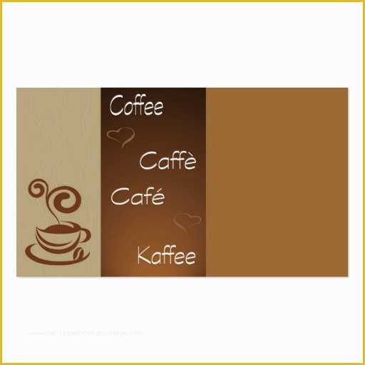 Coffee Business Card Template Free Of Coffee Hour Business Card Templates