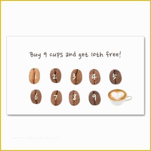 Coffee Business Card Template Free Of Coffee Loyalty Punch Card Minimal Zazzle