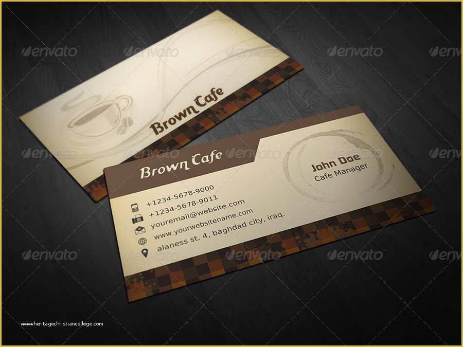 Coffee Business Card Template Free Of Coffee Shop Business Card Template by Ow