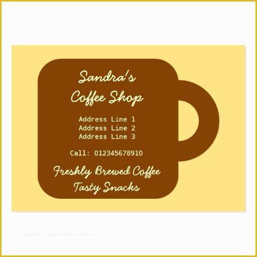 Coffee Business Card Template Free Of Coffee Shop Business Card Template