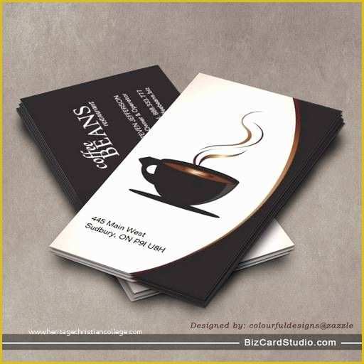 Coffee Business Card Template Free Of Coffee Shop or Bakery Business Cards