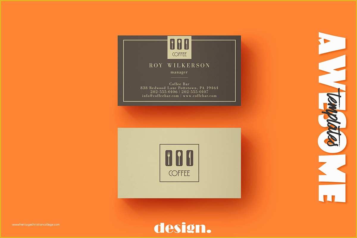 Coffee Business Card Template Free Of Free Coffee Business Card Template Creativetacos