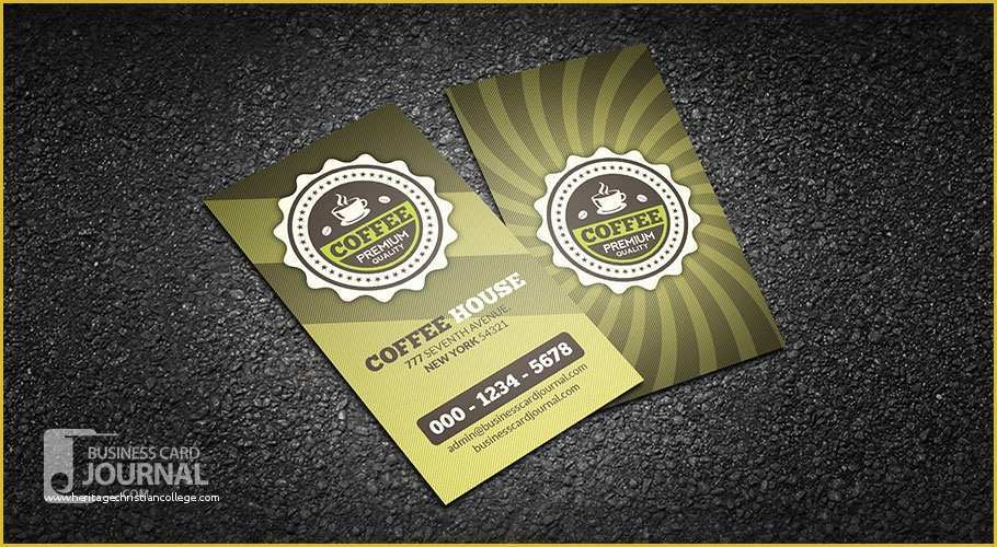 Coffee Business Card Template Free Of Free Retro Coffee Business Card & Loyalty Card Template