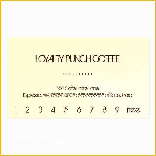 Coffee Business Card Template Free Of Loyalty Coffee Punch Card Business Card Template